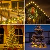 GLOWNOVA Green Wire,Yellow Incandescent Bulb 300 Mini String Lights for Indoor Christmas Tree Garland Birthday Wedding Party Festival Decoration