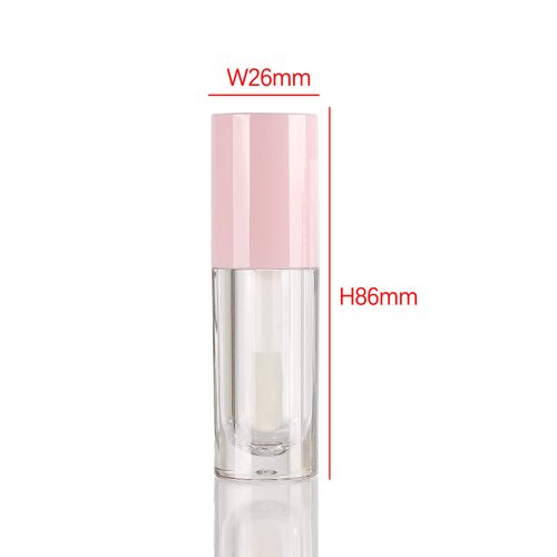 COSIDEA 14pcs Empty 6ml big doe foot wand Chunky lip gloss tubes for DIY lipgloss,Pink round lipgloss containers tubes with thick wand (Pink)