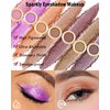 Single Glitter Eyeshadow,Pearl Shimmer Eye Shadow Palette with Brush, Shimmery Illuminating Finish,Long Lasting Waterproof Cream Eyeshadow Intense Color Ultra-Blendable Sparkly Eye Makeup for Women-05