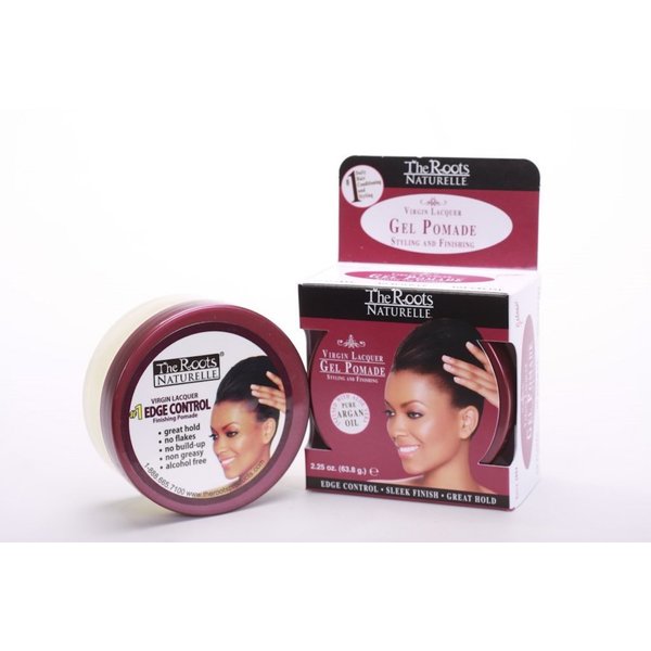 The Roots Naturelle Hair Styling Pomade and Edge Control Gel for Women and Men (2.25 Ounce). Conditions and Moisturizes - Makes Hair Sleek and Shiny and does Not Dry Out