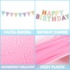 Pastel Rainbow Birthday Party Supplies Pastel Party decorations Disposable Dinnerware Set Include Rainbow Tablecloth Plates Happy Birthday Banner for Baby Shower Girls Wedding Party Decor