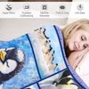 Penguin Blanket Penguin Gifts Animal Penguin Decor Pictures Snow Penguin Throw Blanket for Sofa Couch Bed Living Room Soft Warm Cozy for Adults Kids Men Women 40"x50"