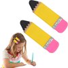 Totelux Pencil Hair Clips Back to School Alligator Clips Hair Barrette Cute Yellow Pencil Hairpin Hair Accessories for Toddler Girls Student Kindergarten Teacher 2PCS