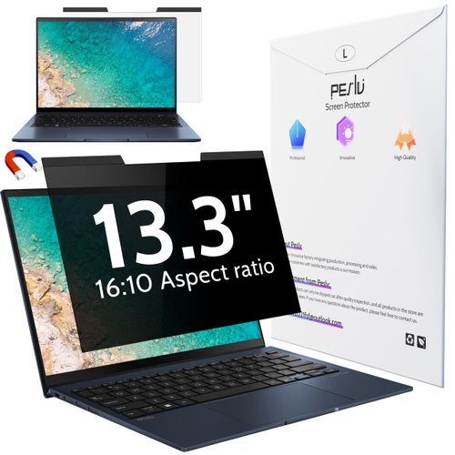 Peslv Magnetic Laptop Privacy Screen 13.4 & 13.3 inch for 16:10 Computer Monitor, 13" Removable Anti Glare Protector Blue Light Filter Shield Compatible with Lenovo Hp Dell Acer Asus Thinkpad Envy Xps