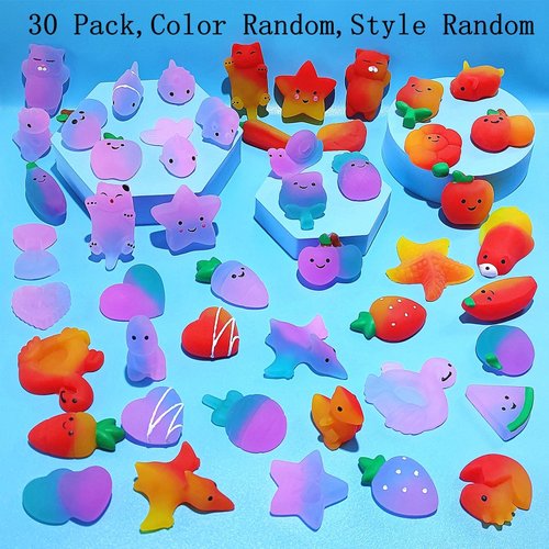 30Pack(Random Delivery) Gradient Color Series Mochi Squishy Birthday,Party Favors,Classroom prizes,Goody Bag Stuffers