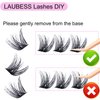 Lash Clusters 9-16mm Individual Lashes Wispy Cluster Lashes Mixed Length Reusable Eyelash Clusters DIY Eyelash Extension Individual Lash Extension Supplies (02-0.07C, 9-16mm)
