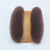 VANTOBEST Hair Accessory Comb, 2Pcs Sponge Hair Pad Charming Bump It Up Volume Inserts Hair Bun Maker for Women Lady Girl (Brown)