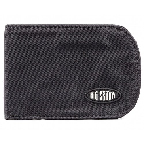 Big Skinny Men's RFID Blocking Curve Bi-Fold Slim Wallet, Holds Up to 20 Cards, Black
