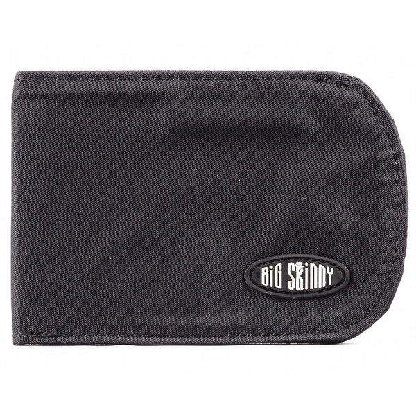 Big Skinny Men's RFID Blocking Curve Bi-Fold Slim Wallet, Holds Up to 20 Cards, Black
