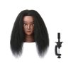 14 inches Mannequin Head Cosmetology Doll Head Manikin Practice Head for Hairdresser Practice Braiding Hair styling with Wig Clamp Stand (Black)