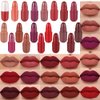 BINGBRUSH 18Pcs Mini Capsule Makeup Lipstick Pills, Long Lasting Lip Stain Set Lápiz Labial Rojo Women Red Lipsticks Cute Lip Stick Purse Set Labiales Matte Larga Duracion 24