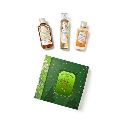 Bath and Body Snowflakes & Cashmere Gift Box Set - Daily Nourishing Body Lotion (8 oz), Fine Fragrance Mist (8 fl oz) and Body Wash (10 fl oz) Arranged Inside a Festive Holiday Gift Box