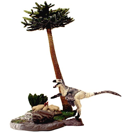 Creative Beast Studio Beasts of The Mesozoic: Accessory Pack: Mountains Environment with Troodon F. Juvenile - 1/6th Scale Dinosaur Action Figure Set, Hand-Painted
