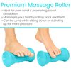 Vive Massage Ball Set (4 Piece) - Foot Pain Hot Cold Therapy Kit - Plantar Fasciitis, Heel Spur, Sore Muscles, Trigger Point - Back, Arm, Neck, Shoulder, Leg Circulation Roller - PT Spike Massager