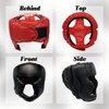 2 Pack Boxing Headgear Boxing Gear Equipment Taekwondo Sparring Gear MMA Gear Muay Thai Boxing Safety Helmet Boxing Protective Gear for Men Women Kids(Black and Red)