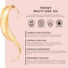 Peony Multi-Use Oil for Face, Body and Hair - Organic Blend of Apricot, Vitamin E and Sweet Almond Oil Moisturizer for Dry Skin, Scalp & Nails - Rose Petals & Bergamot Essential Oil - 4 Fl Oz