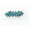 Faship Gorgeous Teal Rhinestone Crystal Floral Hair Barrette Clip
