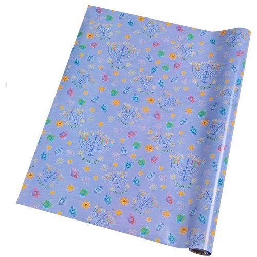 Hanukkah Gift Wrap Hanukkah Motifs 30 Square Feet Roll
