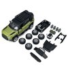 1:43 Scale 2020 Land Rover Defender 110 Model Car Kit Diecast Toy Cars Metal Alloy Vehicles, Parts Changeable, Doors Open, Black Top and Roofrack, Collection for Men, Toys for Boys Kids Gifts, Green