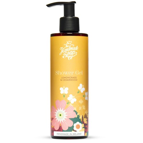The Handmade Soap Company Shower Gel, Lemongrass & Cedarwood Body Wash, Liquid Bath Soap, Moisturizing Body Wash, Cruelty Free & Vegan Shower Gel, 8.5fl oz