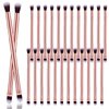 24 Pcs Eyeshadow Smudge Brush 2 in 1 Eyeshadow Brush 2 Double Ended Concealer Brush Under Eye Small Soft Firm Pointed Foundation Makeup Applicator for Blending Eye Shadow Liner (Rose Gold)