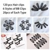 120PCS Black Hair Clips for Girl Metal Snap Hair Barrettes, 2 Inch Hair Accessories for Girl & Kids Women (6 Styles) By CYBAUG