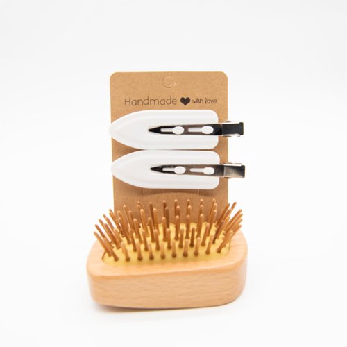 JDY Pack of 2 Bamboo Hair Brush with Scalp Massager and Hair Scrubber for All Hair Types - Natural Wooden Hairbrush for Women, Men and Babies Portable