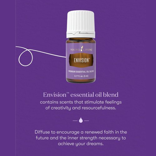 Young Living - Envision Essential Oil Blend 5 ml | Ideal for Aromatherapy for Creativity & Awakening Your Inner Drive | Emotional Balance Support | Inspiring Aroma
