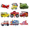 9pcs Transportation Balloons, TACYKIBD Vehicles Aluminum Foil Balloons, Train Ambulance Police Car Fire Truck School Bus Plane Submarine Ship Balloon for Kids Children Birthday Party Decor Supplier
