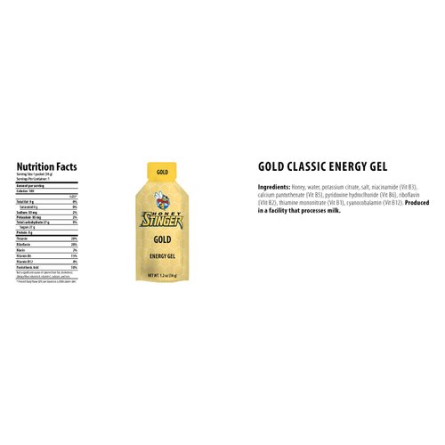 Honey Stinger Energy Gel, Gold, 1.2 Ounce (Pack of 24)