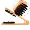 MAVIS LAVEN Hair Straightener Comb, Professional Wooden Hair Brush Double Brushes Anti-Static Hair Straightening Tool for All Hair Types