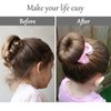 HOFASON Hair Bun Maker Donut 12 Pcs, Small Hair Donuts for Buns Ring Style Ballet Hair Bun Accessories Bulk Sock Bun Doughnut for Kids Girls Short & Thin hair Buns Mini Shaper(Size S/2.36 In, Brown)