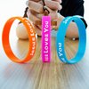 Jesus Loves You Rubber Bracelets Colorful Silicone Christian Jesus Wristbands for Men Women Party Favors Inspirational Bracelet for Adults Motivational Bracelet Christmas Gifts Church School (36)