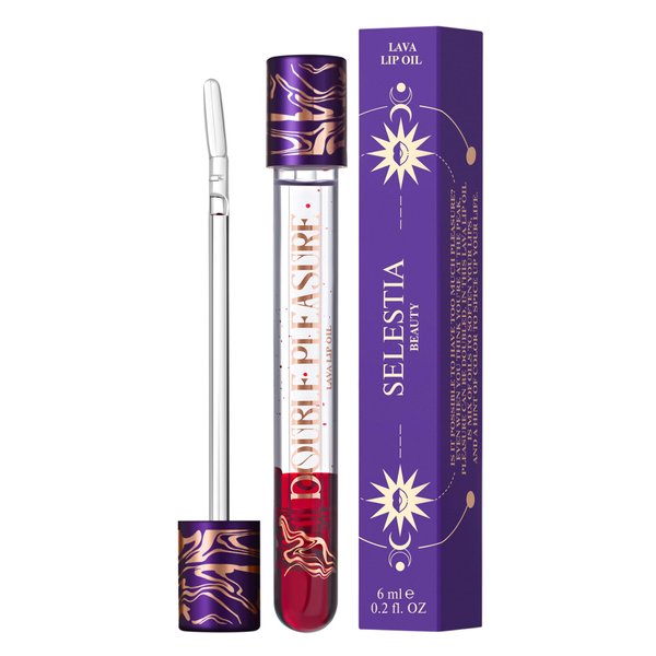 SELESTIA BEAUTY Double Pleasure Lip Oil - Moisturizing Lip Gloss for Women - The Best Women Gifts for Christmas - Softening and Plumping Lip Gloss Oil with Silicone Applicator (Adrenaline Shot)