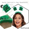 Outyua St Patricks Day Headband Green Headbands Head Bopper Hair Band Irish Accessories for Women