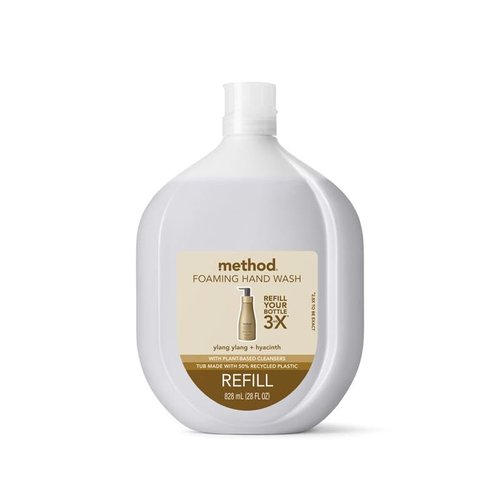 Method Foaming Hand Soap Refill, Ylang Ylang + Hyacinth, Biodegradable Formula, 28 Fl Oz (Pack of 1)