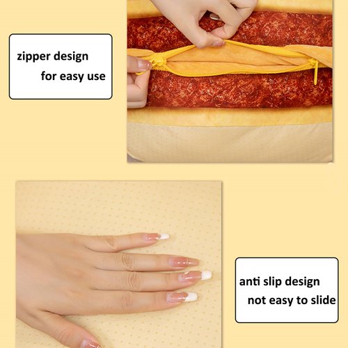 funnykitten Hamburger Plush Pillow, 3D Simulation Cheeseburger Pillow Burger Plush Hugging Pillow Cushion Funny Food Plush Pillows Toy for Home Decor, 16.5inch