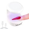 MEKK Mini UV Light for Gel Nails UV Light for Nails Innovative One Finger UV LED Nail Lamp 16W UV Nail Lamp Portable LED Nail Lamp Professional Nail Dryer for Nail Art Tools (White)