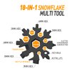Hinshark Gifts for Men, 18-in-1 Snowflake Multitool, Birthday Gifts for Men, Cool Gadgets Tools for Men, Mens Gifts for Him, Dad, Husband, Grandpa, Fathers Day Gift from Daughter