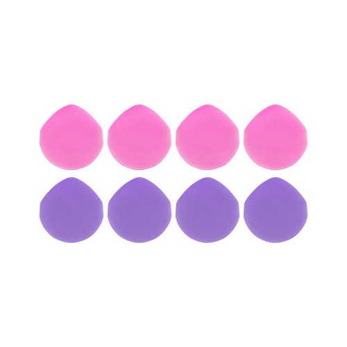 Freeman Blend N' Set Liquid Puff Set, Cushion Makeup Puffs For Liquid & Cream Foundation, Concealer, Blush, & Highlight, Round Puff For Makeup Blending, With Finger Band, Vegan & Cruelty-Free, 8 Count