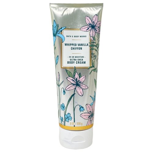 Bath & Body Works Vanilla Whipped Chiffon Body Cream and Shower Gel Bundle with a Lavender Dream Bar Soap - Full Size