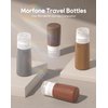 Morfone 16 Pack Silicone Travel Bottles Set for Toiletries TSA Approved Travel Containers Leakproof Squeezable Refillable Travel Accessories 2oz 3oz for Shampoo Conditioner Lotion Liquids (Brown)