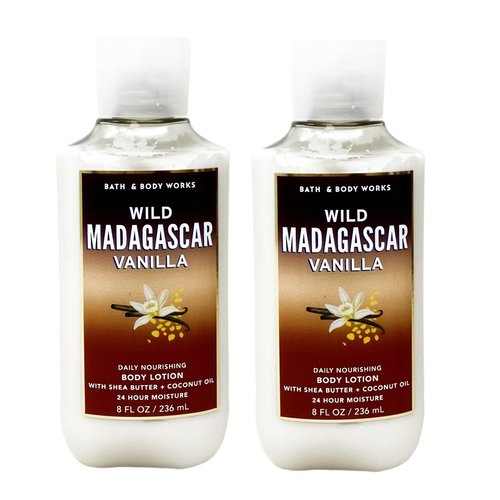 Generic Bath and Body Work WILD MADAGASCAR VANILLA Daily Nourishing Body Lotion 2 Piece Bundle - 8 fl oz / 236 mL each, Full