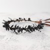 KorViSHOW Fairy Flower Crown Wedding Headband - Black Adjustable Floral Renaissance Wreath Accessories Elf Headpiece Boho Garland for Women Girls Renaissance Festival Photography Props