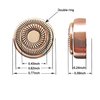 Facial Hair Remover Replacement Heads Gen 2 for Flawless Finishing Touch, Double Halo Hair Repalcement Blades for Women 18K Gold-Plated (Fit with Gen 2 Facial Hair Remover Device Only)