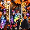 D.Q.Z Double-Sided Fairy Butterfly-Wings Costume for Girls Kids Dress-Up Halloween Costumes Mask Headband as Gifts (Orange)