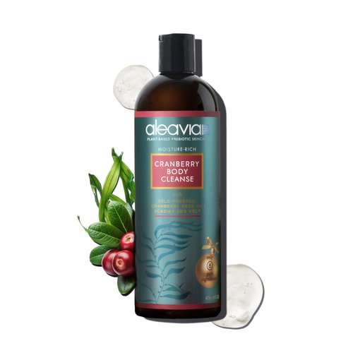 Aleavia Body Cleanse – Organic &amp; All-Natural Prebiotic Body Wash with Pure Essential Oils – Cranb...