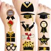 92 PCS Happy Graduation Congrats Grad Temporary Tattoos Themed Birthday Party Favors Decorations Supplies Tattoo Stickers Gifts For Kids Boys Girls Class Graduates High School College Prizes Carnival