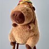 Tanha Capybara Plush Toy, Capybara Stuffed Animals, Soft Capybara Stuffed Toy, Cute Capybara Plush, Capybara Gifts - with Hamburger Backpack, 45cm / 18inch