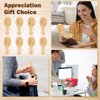 Nuogo 8 Set Employee Appreciation Gift Mini Hair Brush Detangling Brush for Women Wooden Hairbrush Paddle Comb Brush with Cards Ropes Thank You Gift Pocket Hairbrush for Team Teacher Nurse(Awesome)